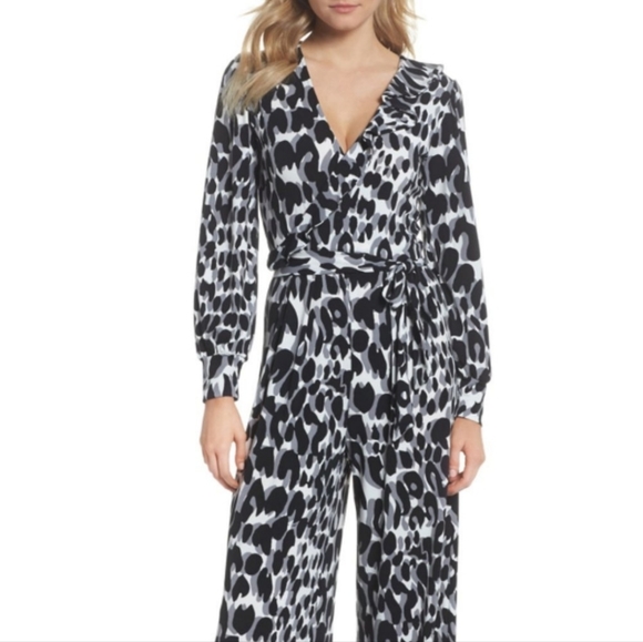 Leota Julie Leopard Print Jumpsuit, XL - Picture 1 of 9